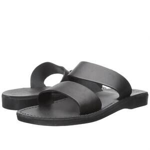 NEW JERUSALEM SANDALS aviv rubber slide in black